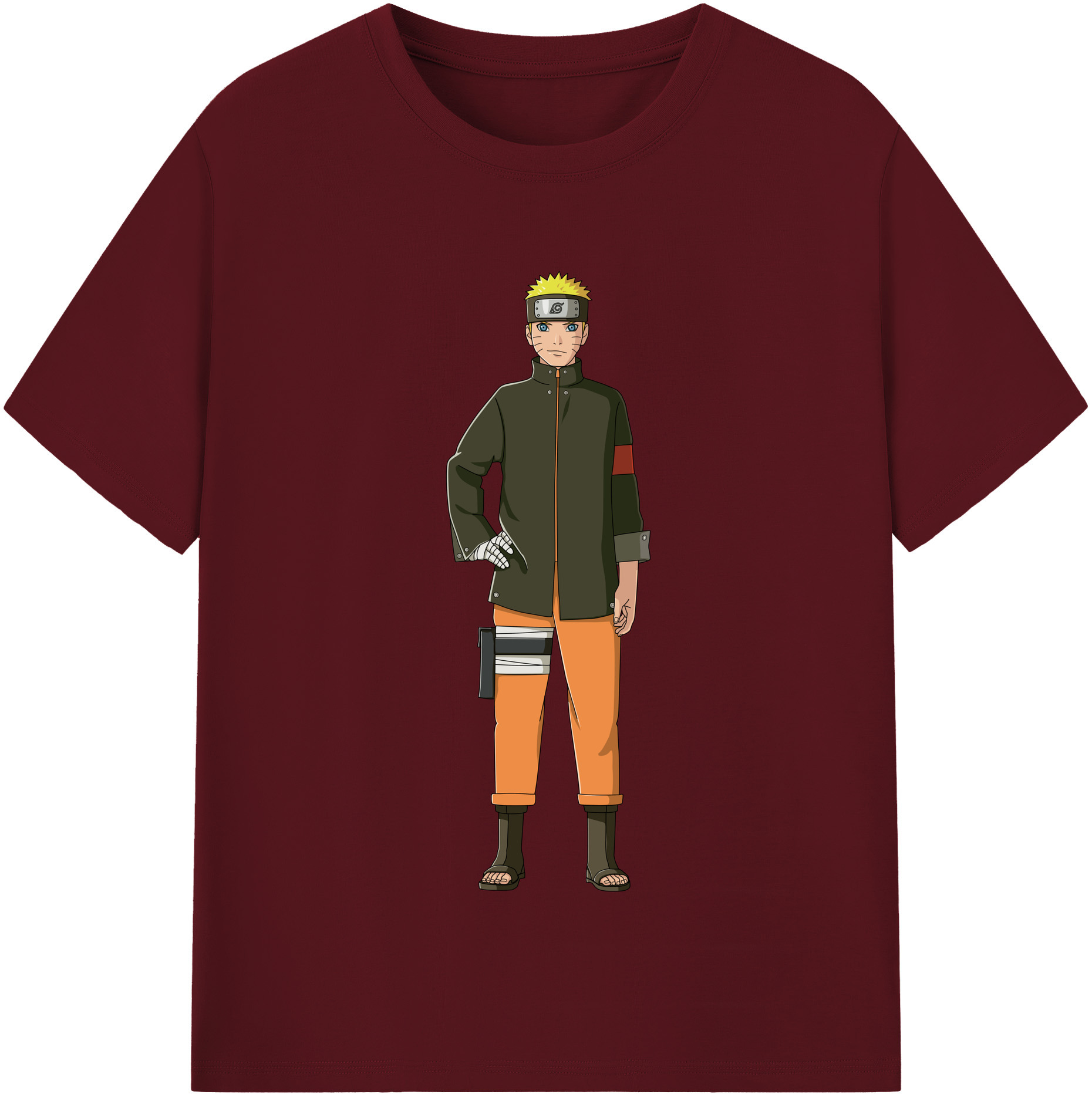 （画像用） NARUTO -ナルト- うずまき ナルト Uzumaki Naruto 綿100％半袖Tシャツ（フロントプリント）